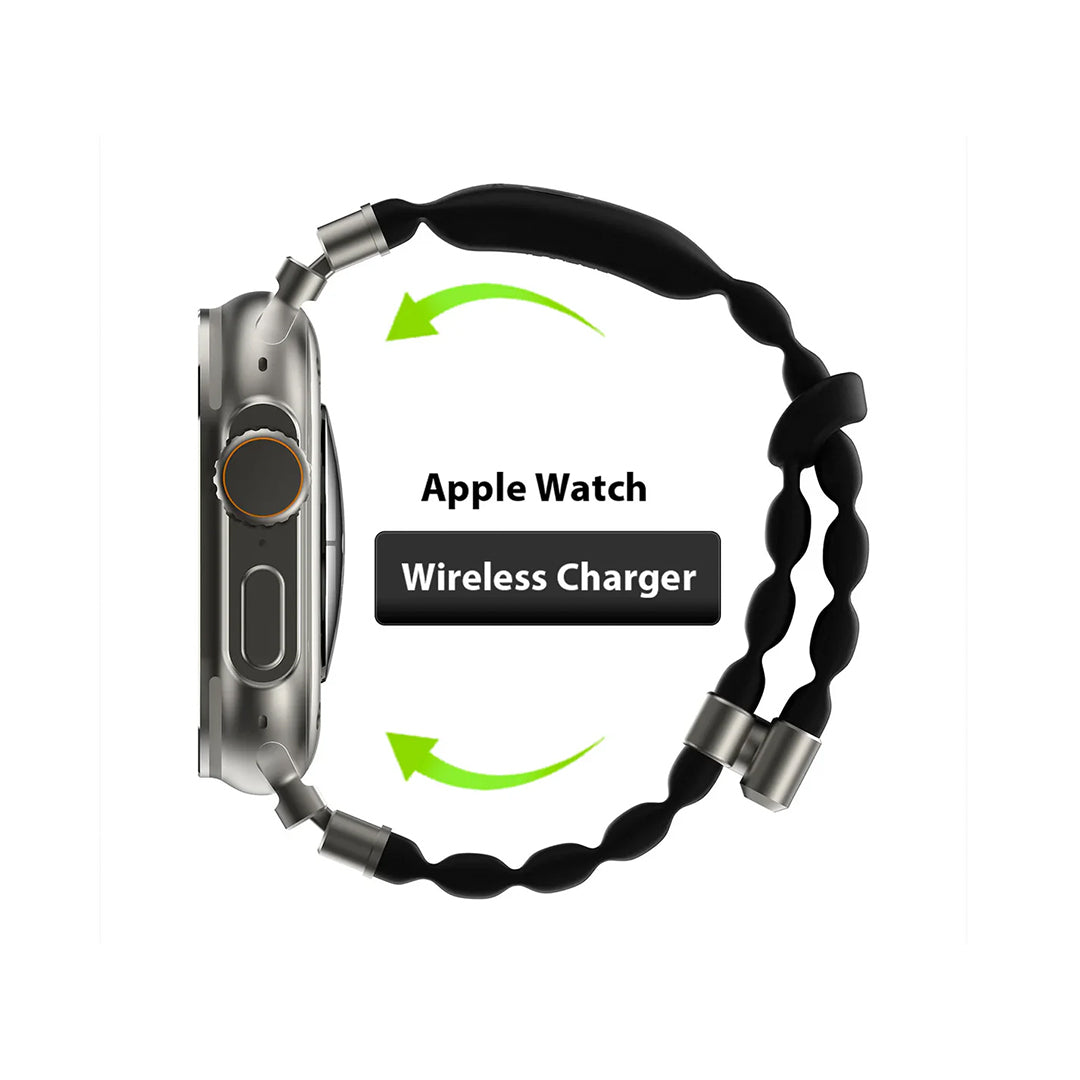 EnergyLink, 1-Step Magnetic Attachment & Charging. Compatible with Apple Watch Band 42-49mm & IP68 Waterproof