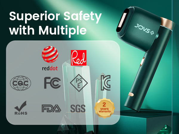 JOVS Venus HPro | Alat Penghilang Bulu IPL Tanpa Rasa Sakit dengan Pendingin Es, Rotasi 330°